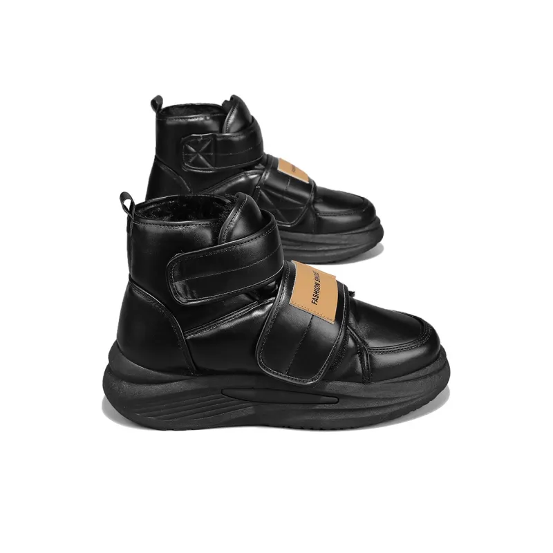 Wooden Rabbit Thermal Abrasion Resistant Short Snow Boots Men's-2
