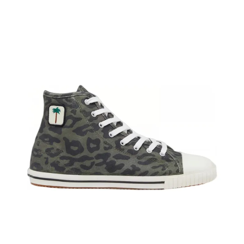 PALM ANGELS High Top Stylish Skateboarding Shoes Men's Army Green-1