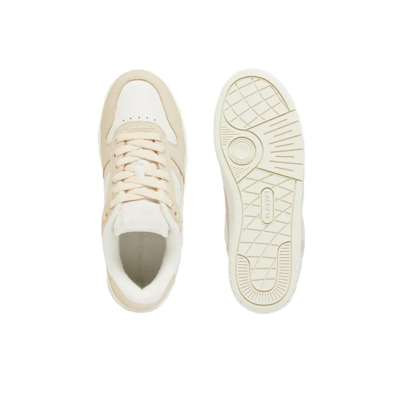 LACOSTE T Clip Slip Resistant Low Top Skateboard Shoes Women's White Beige-4