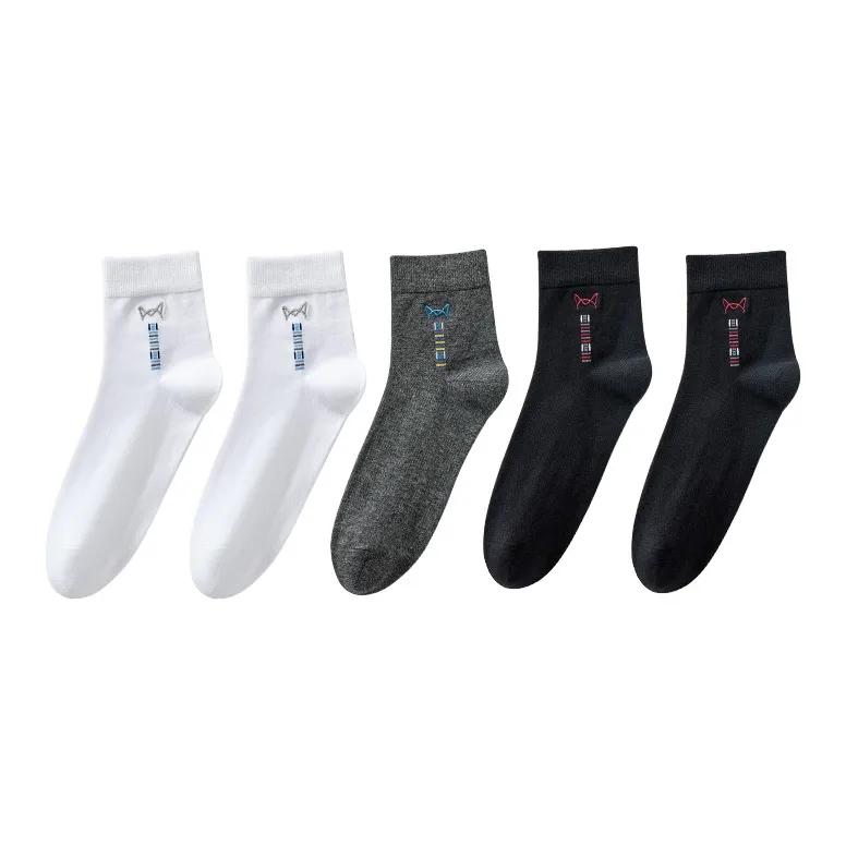 MIIOW Mid Calf Socks Men's 5 Pack-11