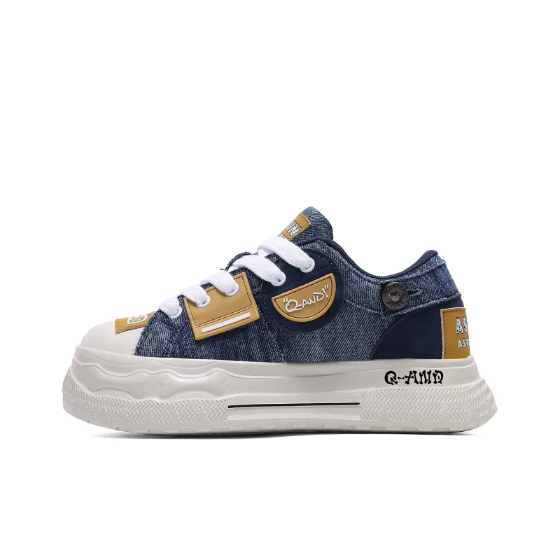 Q AND Cushioning Coverage Height Increasing Abrasion Resistant Low Top Skateboard Shoes Unisex-15