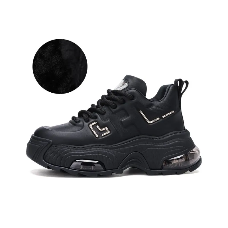 U7 Low Top Chunky Sneakers Men's Black-0