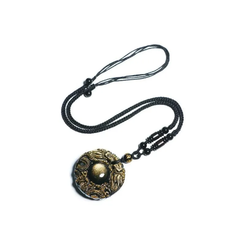 GIRATI Obsidian Necklaces Unisex-4