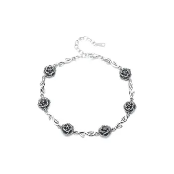 Heart Grass S925 Silver Bracelets Women's