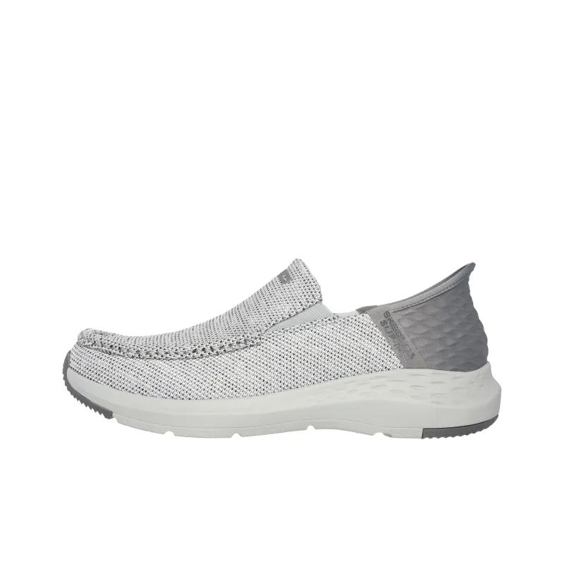 Skechers Slip Ins Anti Slip Wear Resistant Low Top Casual Shoes Men's Light Gray-0