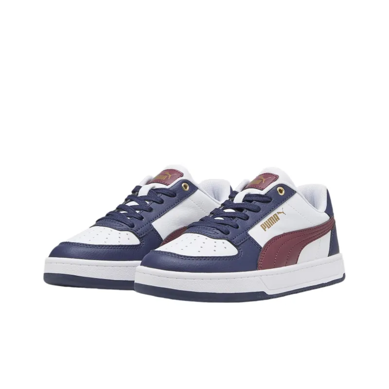 PUMA Caven 2.0 Anti Slip Wear Resistant Low Top Kids' Skateboarding Shoes White Blue Red Teenagers-2
