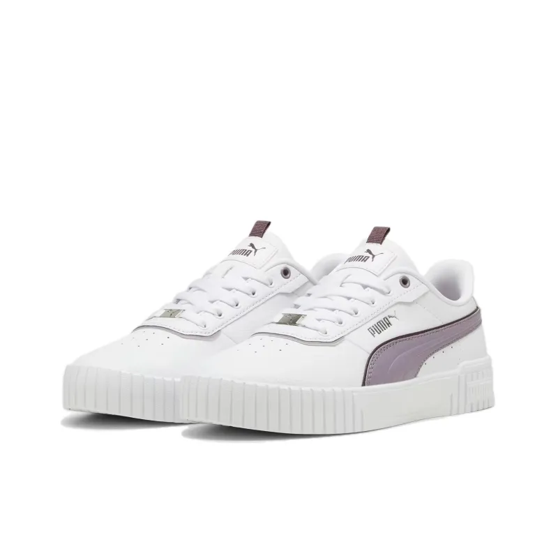 PUMA Carina 2.0 Anti Slip Wear Resistant Low Top Casual Shoes Women's White Purple-2