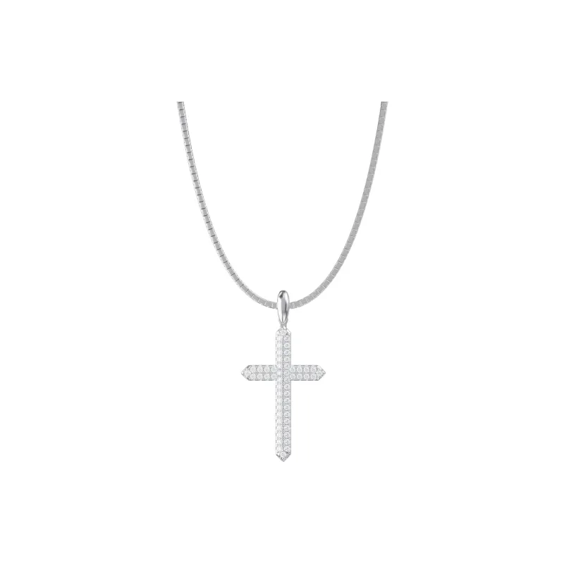 ICEGANG White Gold Plated Copper Pendants Unisex-1