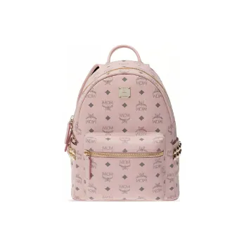 MCM Stark Side Studs Backpack Small Powder Pink
