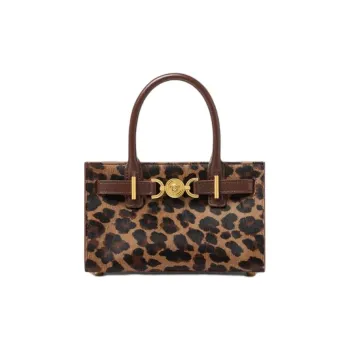 VERSACE Medusa '95 Calf Hair Shoulder Bag Crossbody Bag Handbag Mini Women's Leopard Print