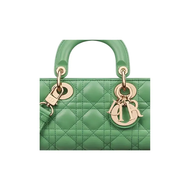 DIOR Lady D Joy Lambskin Lady Dior Bag, Shoulder Bag, Crossbody Bag, Handbag Small Size Women's Jade Green-3