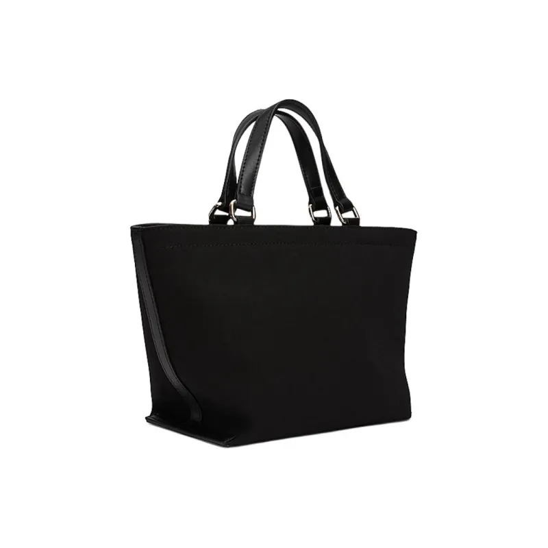 Tommy Hilfiger PU Polyurethane Tote Bag, Shopping Bag, Shoulder Bag, Crossbody Bag, Handbag Trumpets Women's Black-1