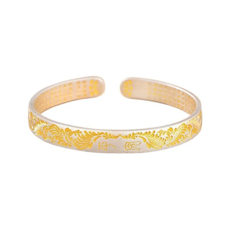 Strange 999 Fine Silver Bangles Women's-0