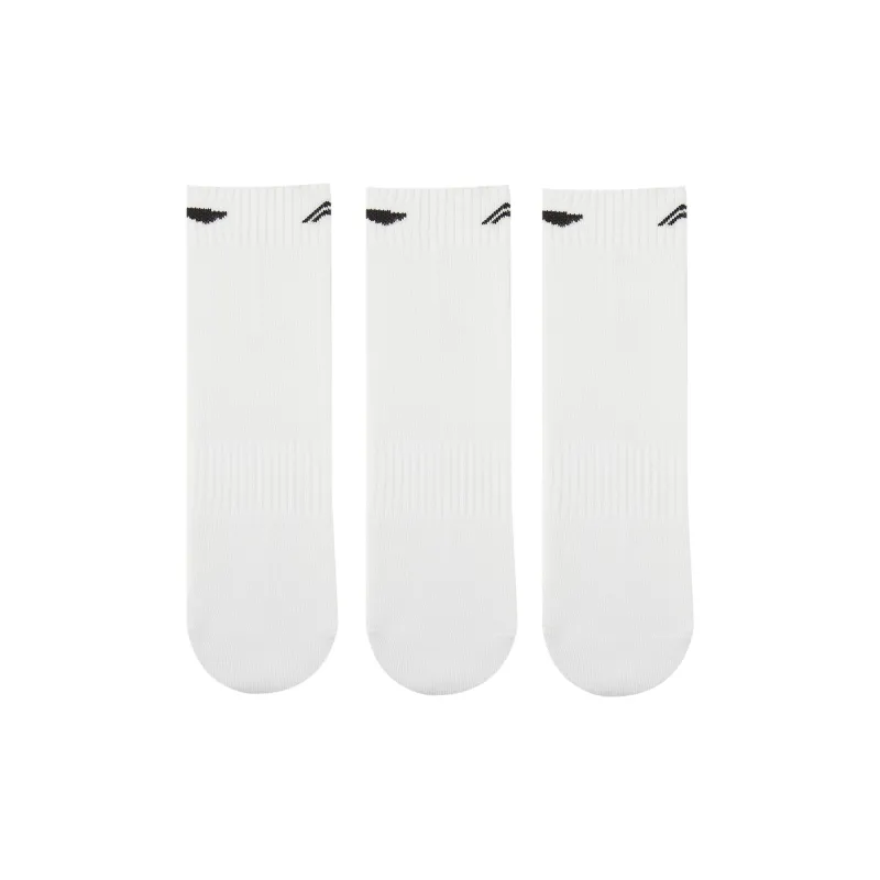 LiNing Fitness Series Ankle Socks Unisex 3 Pack White-2