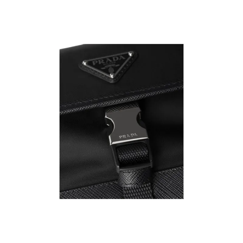 PRADA Nylon Cell Phone Pouch Men's Black-3