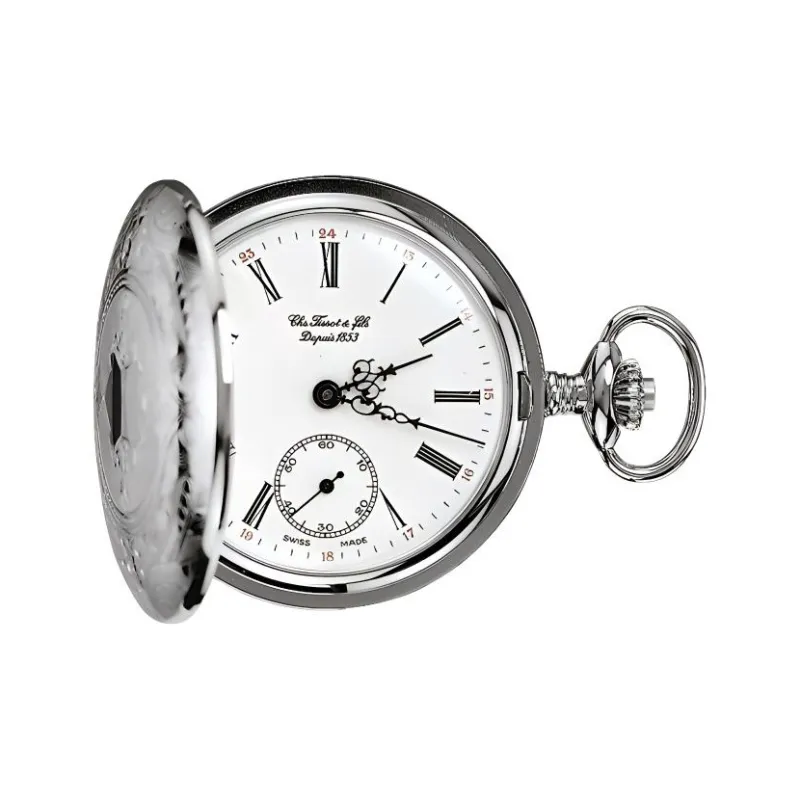TISSOT Mechanical Movement Manual Mechanical Movement Pocket Watches Unisex White-0
