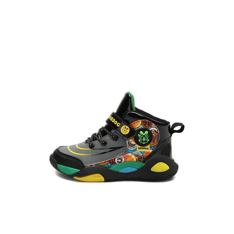 BOBDOG Slip Resistant Cushioning Wear Resistant Warm Mid Top Children's Basketball Shoes Kids'-16