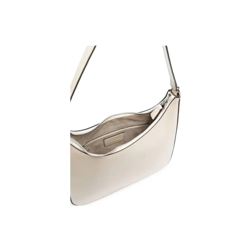 Staud Calfskin Handbag Shoulder Bag Women's White & Black-3