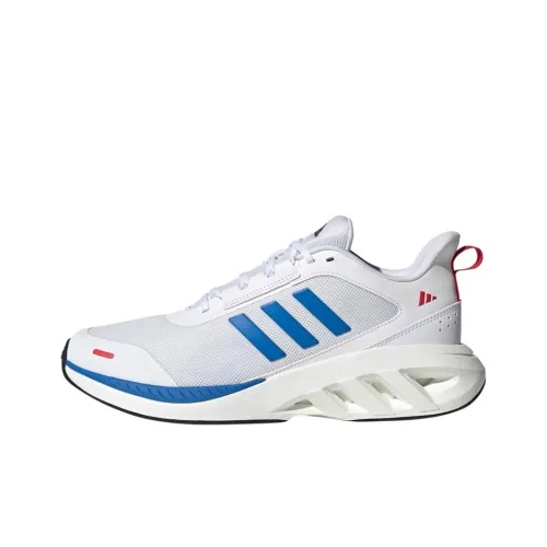 Adidas ALL DAY POWER Anti Slip Wear Resistant Low Top Running Shoes Men's White Blue