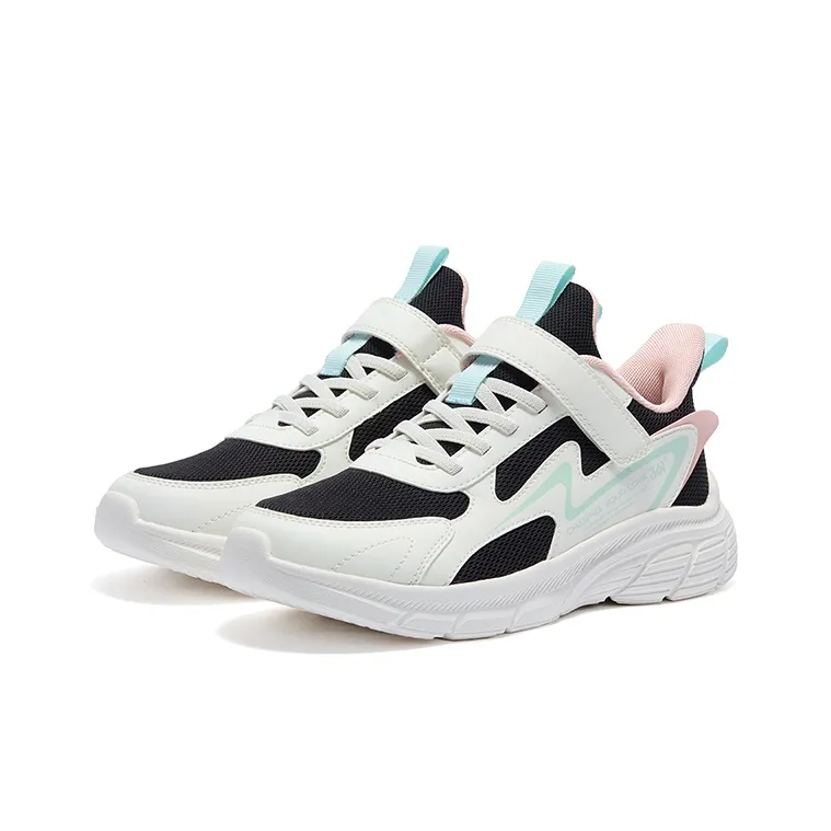 361°KIDS Slip Resistant Shock Absorbers With Abrasion Resistant Properties Kids' Running Shoes Black White Unisex-1