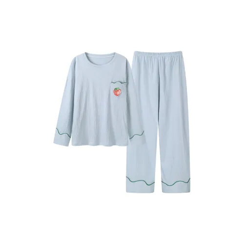 Follow The United States Pajama Set Women's Light Blue