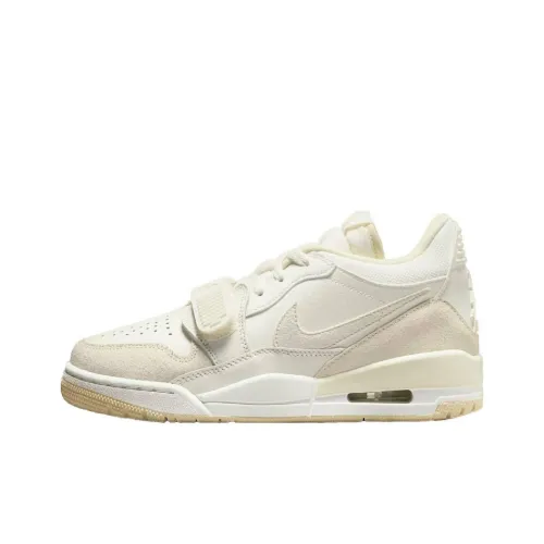 Jordan Legacy 312 Anti Slip Wear Resistant Low Top Vintage Basketball Shoes Unisex Milk White