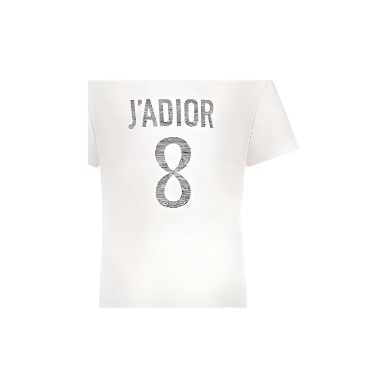 DIOR J'Adior 8 Letter Logo Print Crew Neck Short Sleeved T Shirt T Shirt Women's White-4