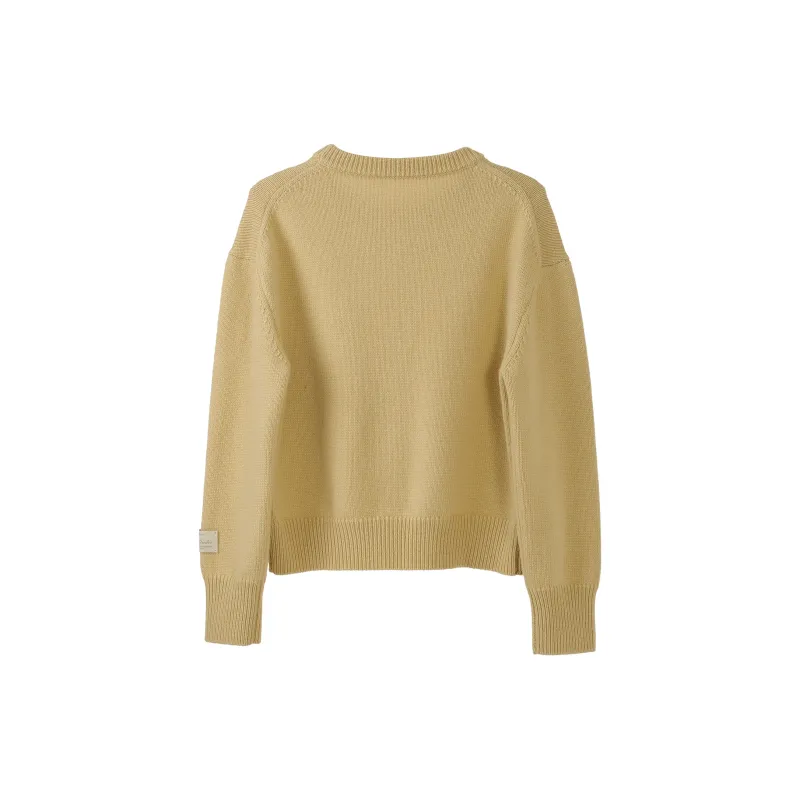 Fstudio Inner Layer Long Sleeved Loose Fit Crew Neck Knitwear Women's-1