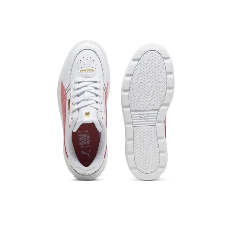 PUMA KARMEN REBELLE Anti-Slip Wear-Resistant Low-Top Kids' Skateboarding Shoes White Pink Teenagers-3