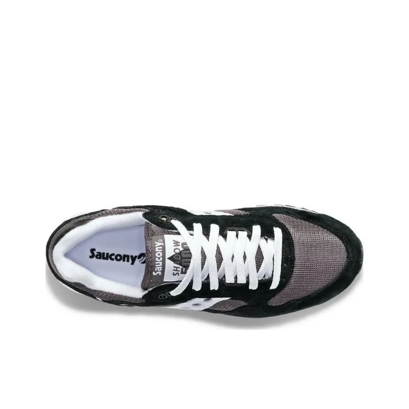 Saucony Shadow 5000 Anti Slip Wear Resistant Low Top Running Shoes Men's Black White Gray-2