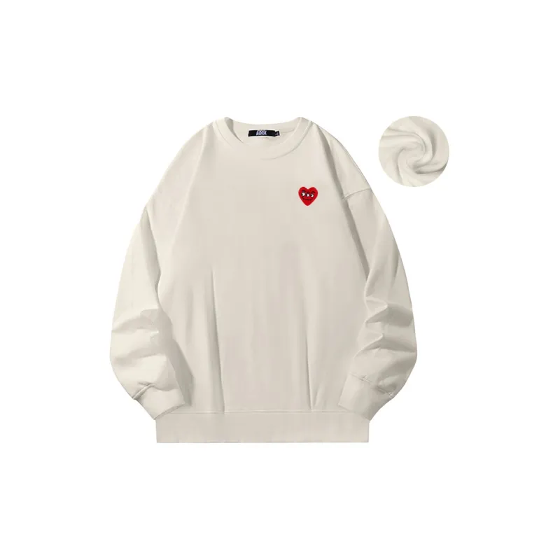 GXXX Heart Long Sleeved Crew Neck Sweatshirt Unisex-38