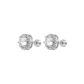 White Zircon Hypoallergenic Stud Earrings, 1 Pair