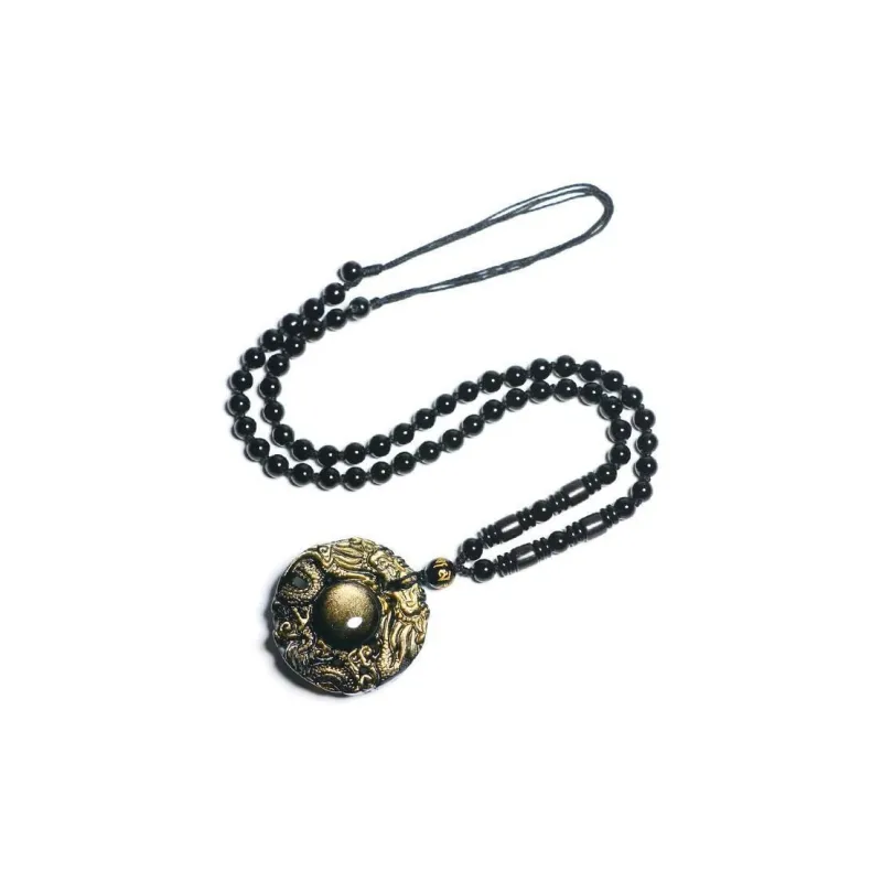 GIRATI Obsidian Necklaces Unisex-6