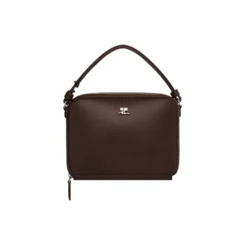COURREGES Cow Leather One Shoulder Handbags Women's Brown