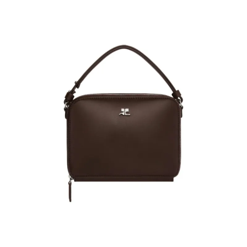 COURREGES Cow Leather One Shoulder Handbags Women's Brown-0