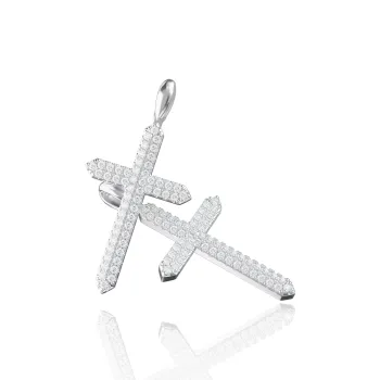 ICEGANG White Gold Plated Copper Pendants Unisex