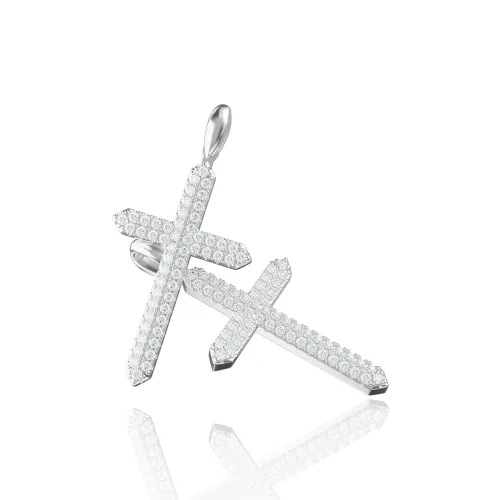 ICEGANG White Gold Plated Copper Pendants Unisex