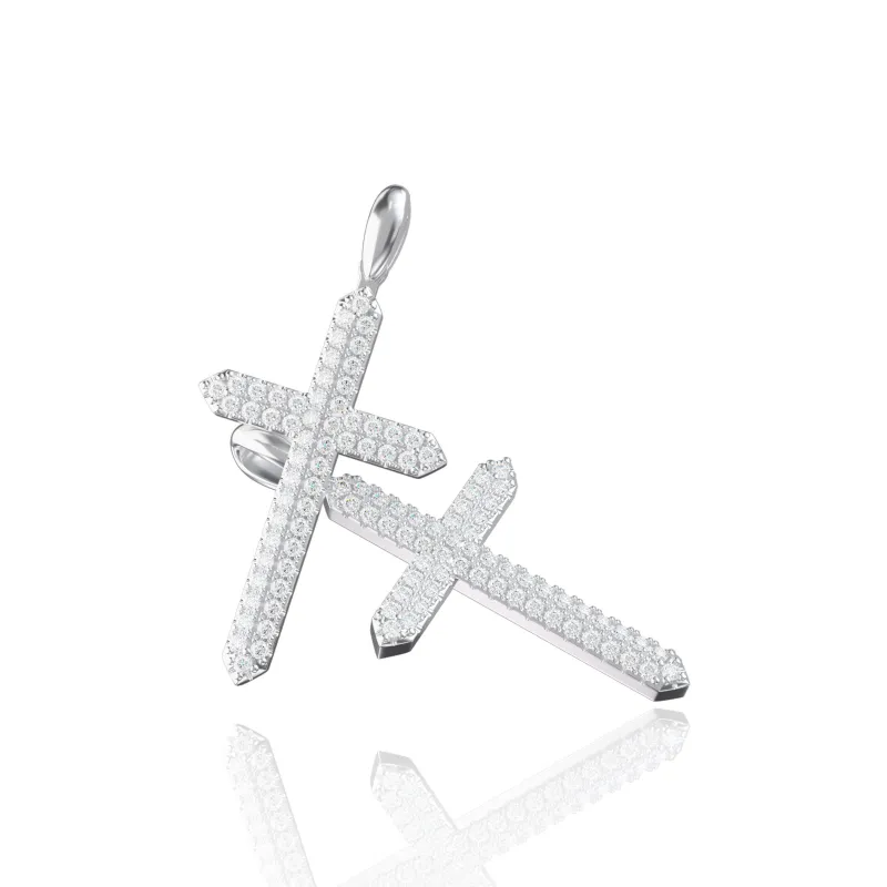 ICEGANG White Gold Plated Copper Pendants Unisex-0