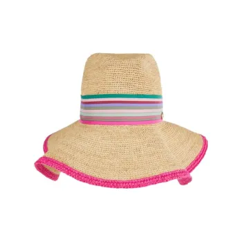 Valentino Raffia Viscose Hats & Caps Women's Brown