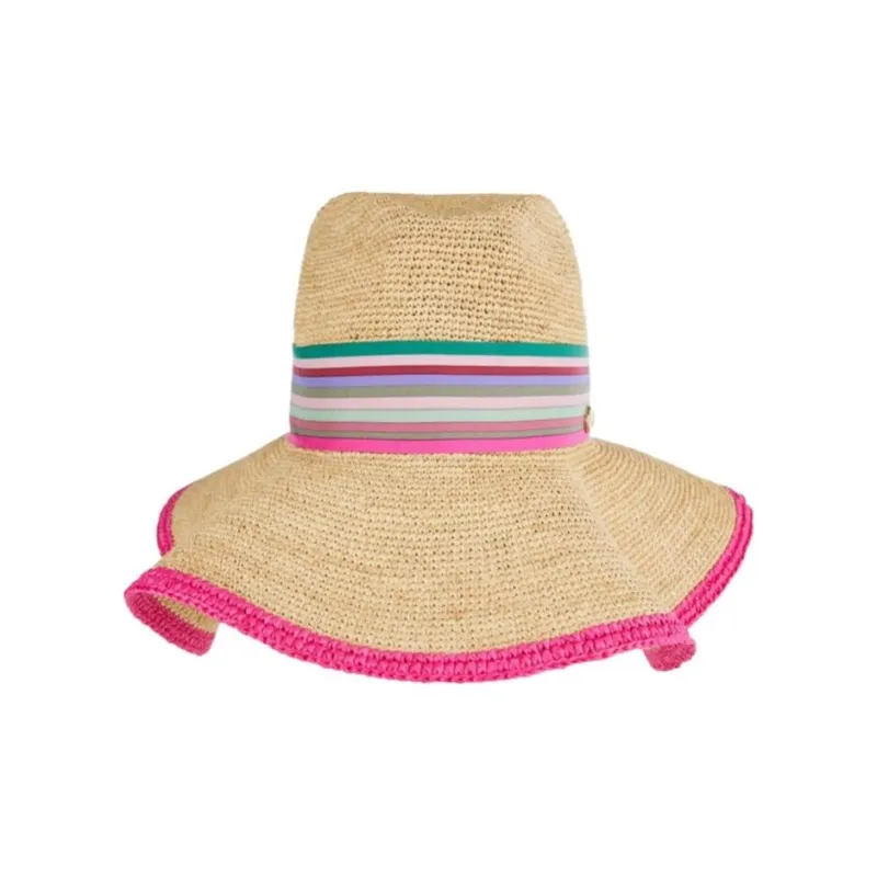 Valentino Raffia Viscose Hats & Caps Women's Brown-0