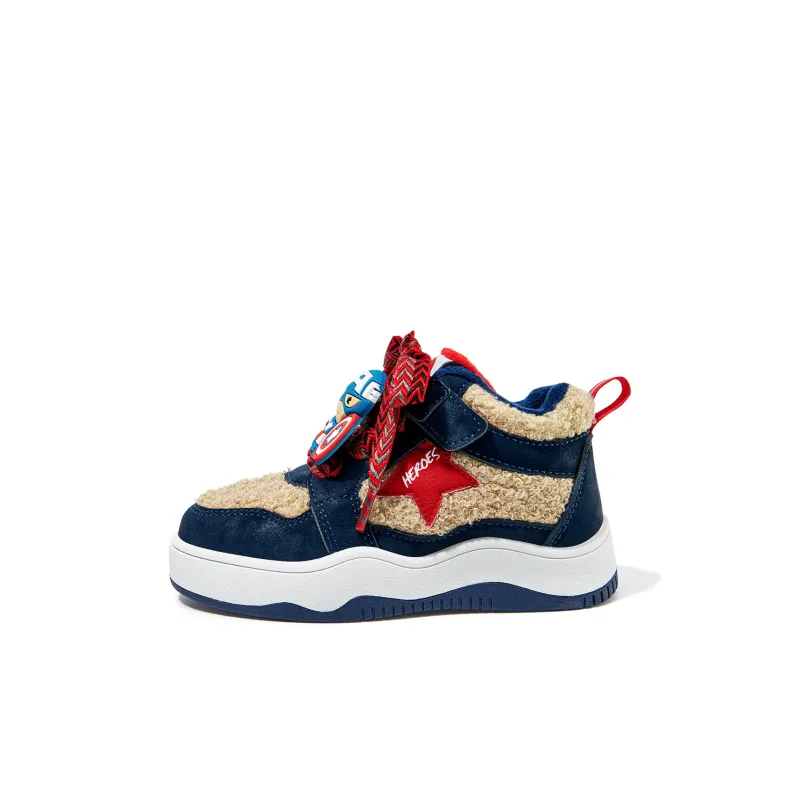 Disney Marvel Series Wear-Resistant Mid-Top Kids' Skateboarding Shoes Navy Blue Kids'-0