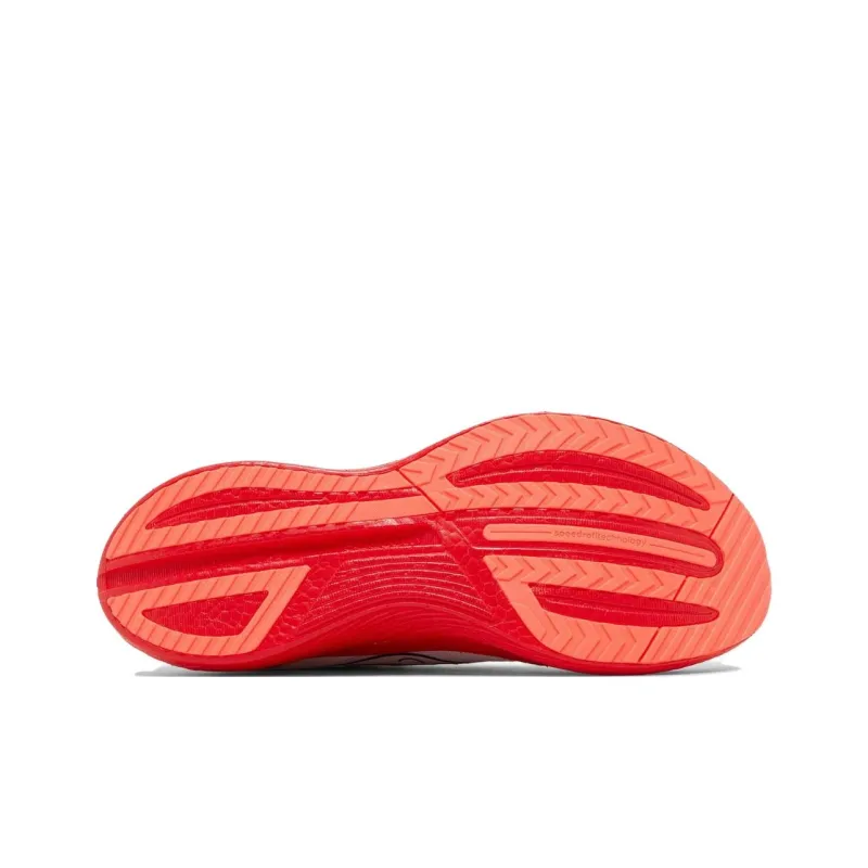 Saucony Endorphin Speed 3 Cushioned Slip Resistant Low Top Running Shoes Unisex White Red-4