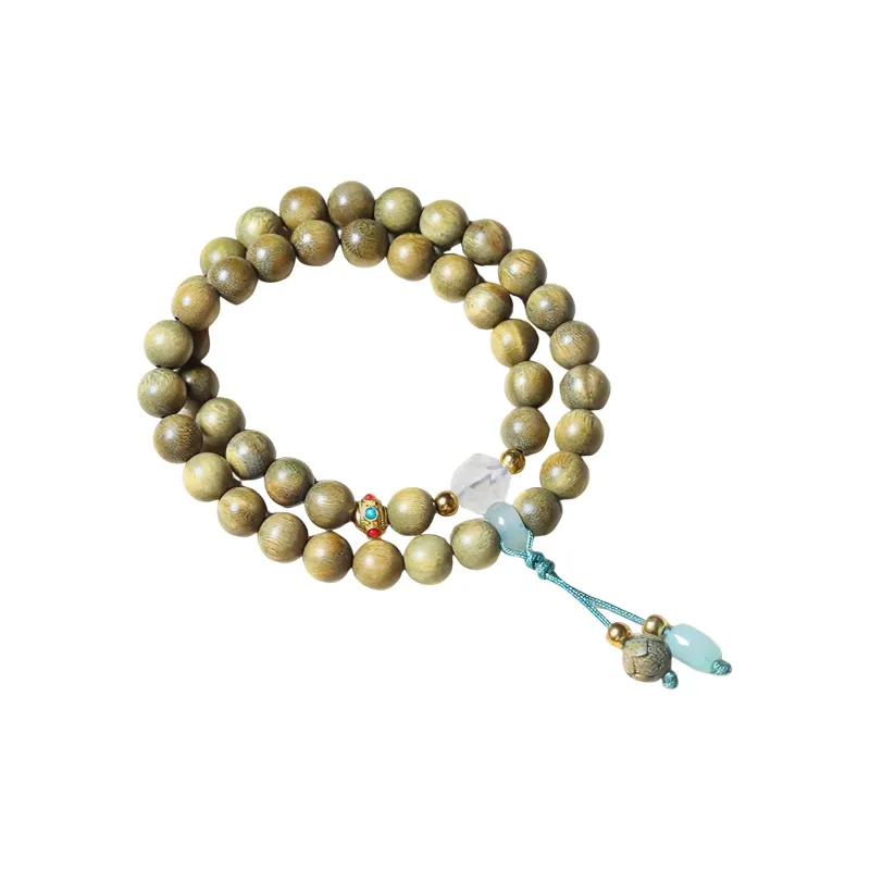 Baozhi Green Sandalwood Bracelets Unisex-0