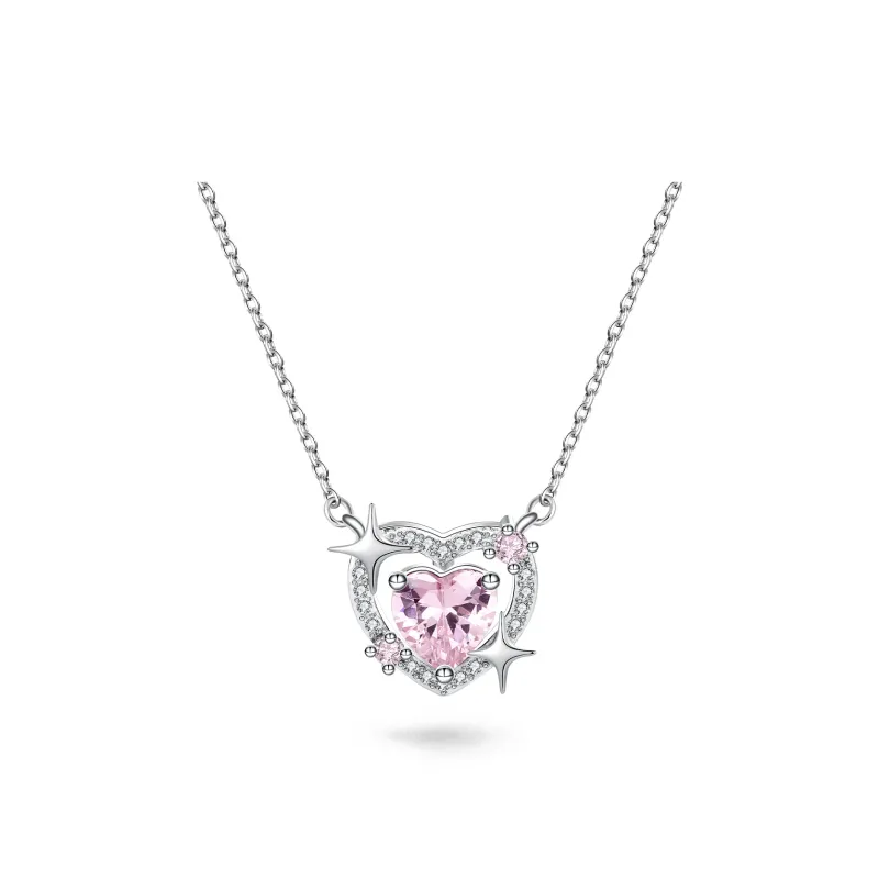 MAGICPOLE 925 Sterling Silver Necklaces Women's Silver, Love Confession Gift-0