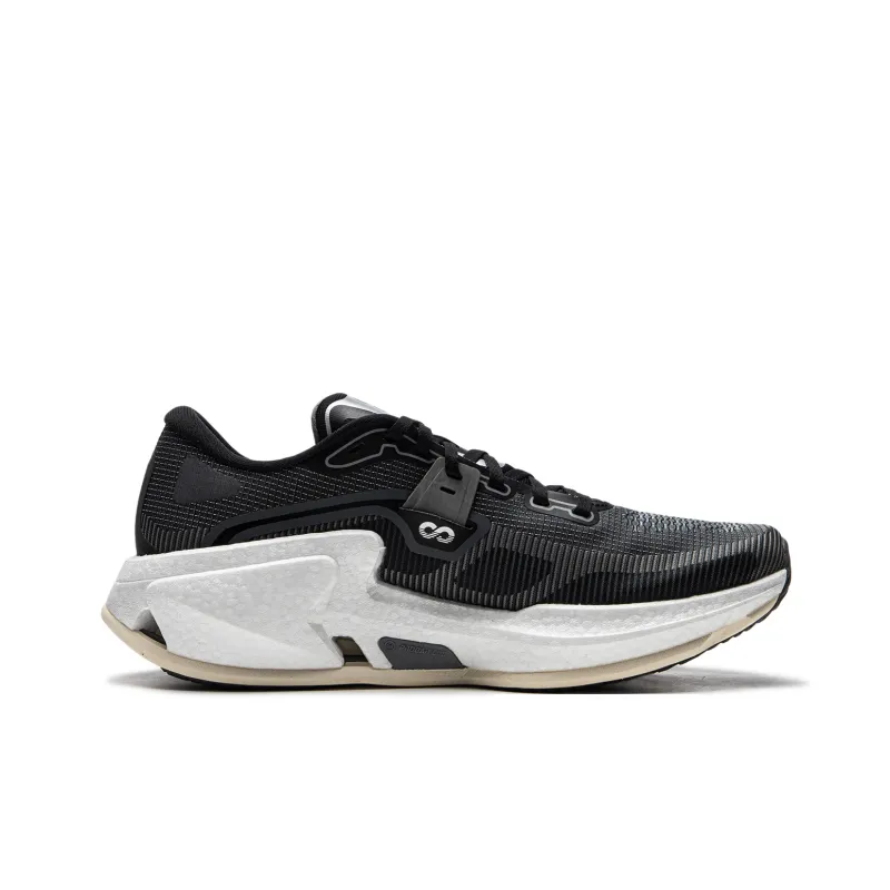 LiNing Cushioning Anti Slip Wear Resistant Breathability Low Top Running Shoes Men's Black White-1