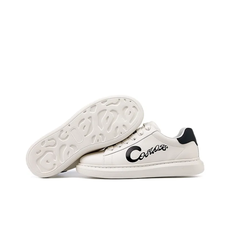 COSUOIS Low-Top Skateboard Shoes Men's White-4
