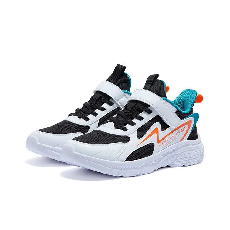 361°KIDS Slip Resistant Shock Absorbers With Abrasion Resistant Properties Kids' Running Shoes Black White Unisex-2