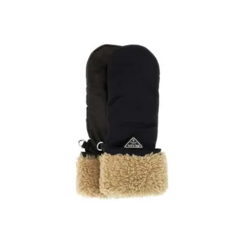 PRADA Nylon Nappa Leather Other Gloves Women's Black