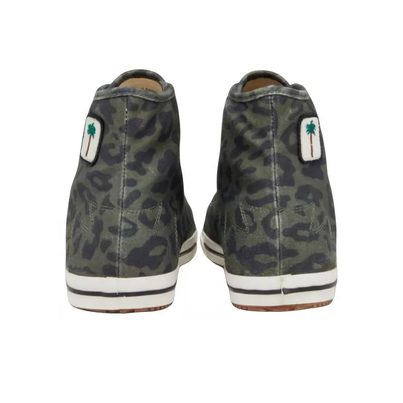 PALM ANGELS High Top Stylish Skateboarding Shoes Men's Army Green-3