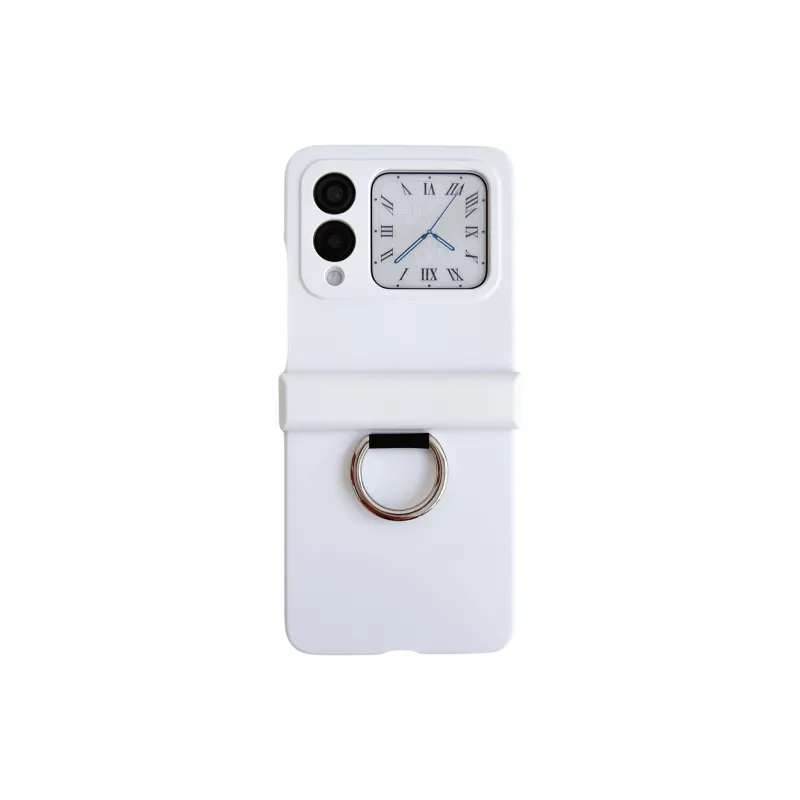 ZHUOJI PC Material New Skin Feel Portable Ring Phone Case Compatible Huawei Novaflip-8